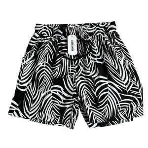 Coofandy Women's Black White Lightweight Tropical‎ Shorts Size Small NEW